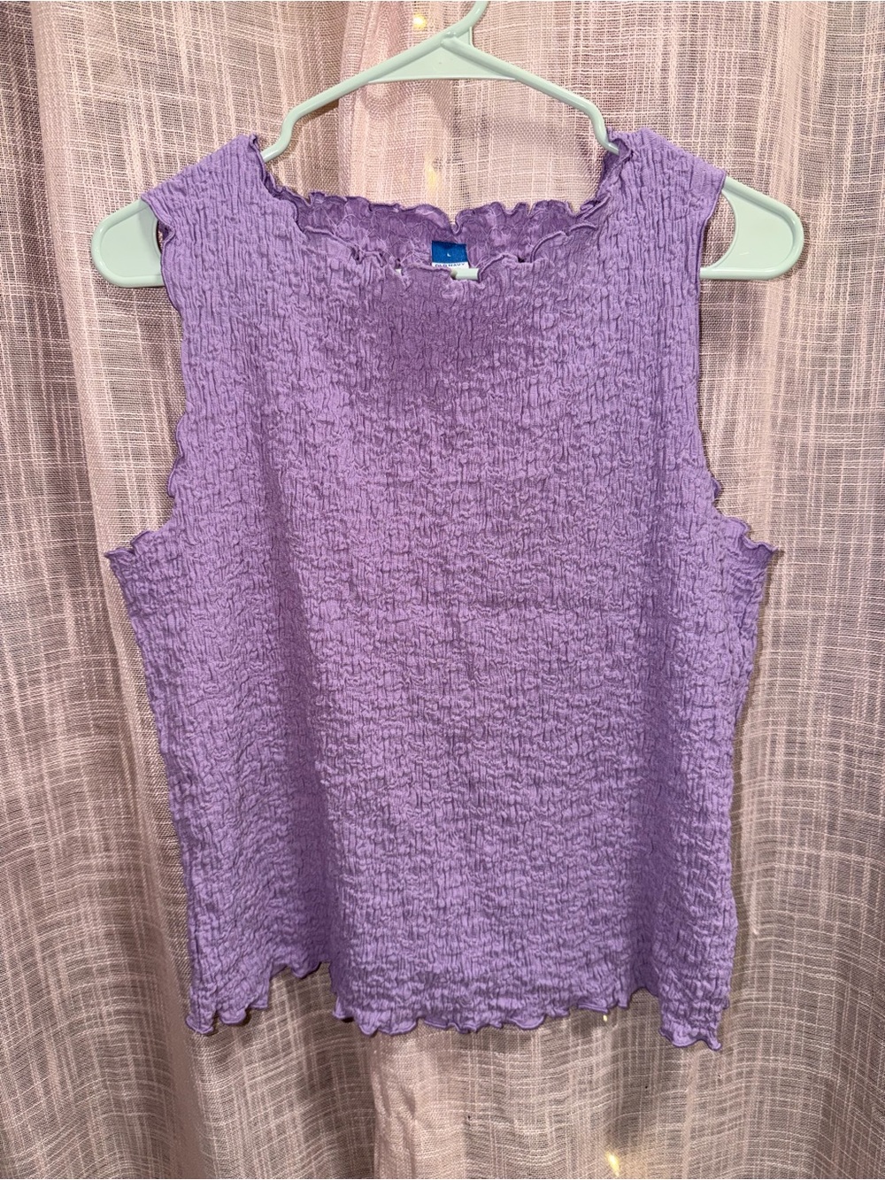 Old Navy Lavender Textured Sleeveless Tank
